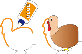 Glue turkey body