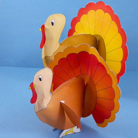 Stuffed paper turkeys