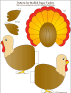 Pattern for smaller stuffed turkey