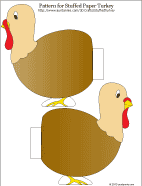 Pattern for stuffed turkey body