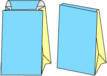 Fold and tuck in top flap