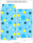 Pattern for front and back of 6" tall locking top bag