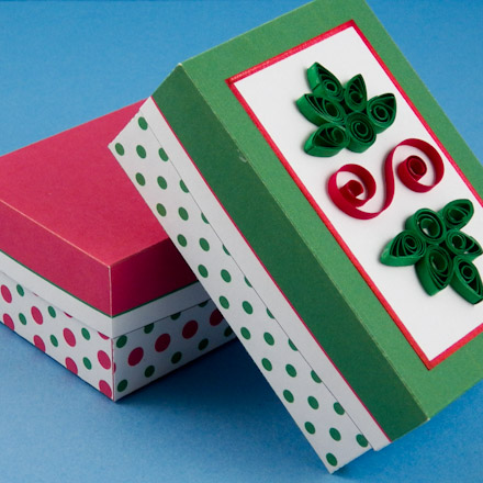 Christmas boxes in red and green