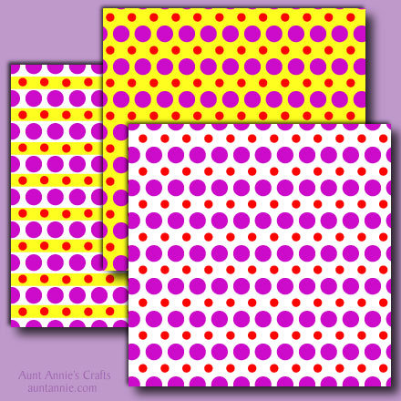 Wild Dots in violet, red and yellow, free digital paper downloads