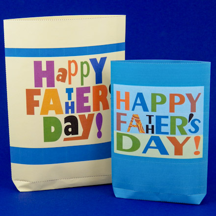 Father's Day bags from colored patterns