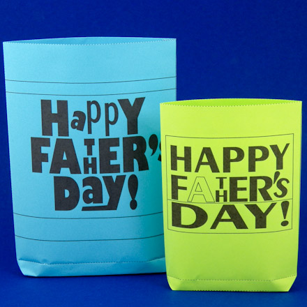 Father's Day bags from black and white patterns