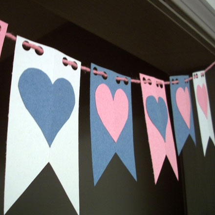 Valentine's Day heart banner