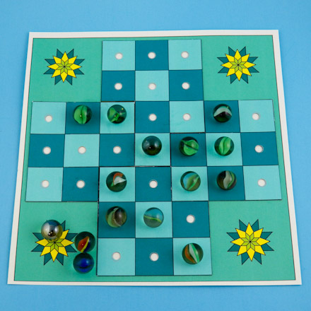 Board solitaire games board for marbles