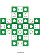 Printable pattern for English Board Solitaire