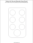Pattern for a clay ba-awa mancala game board