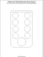 Pattern for a clay kiuthi mancala game board