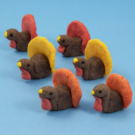 Miniature turkey game pieces
