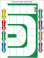 Printable pattern for top half of Large Racetrack Board Game and race cars