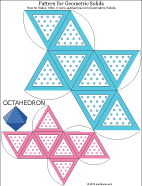 Printable pattern for octahedron with dots