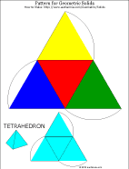 Printable pattern for tetrahedron