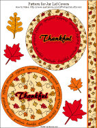 Printable pattern for thankful/gratitude jar lid covers