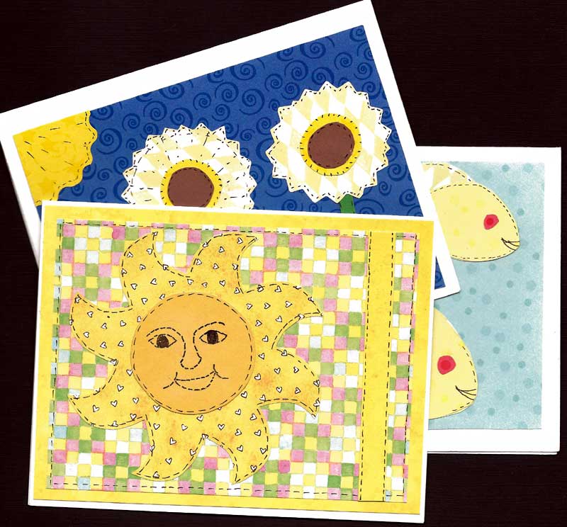 Example paper applique cards
