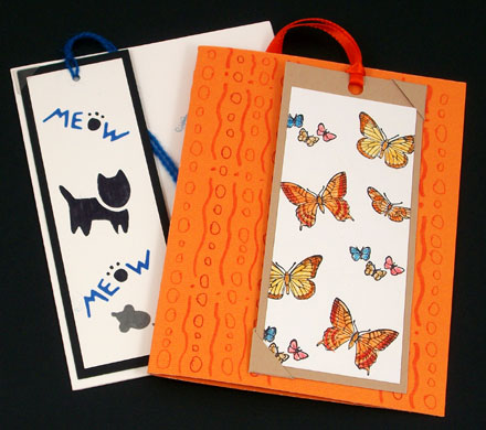 Example bookmark cards