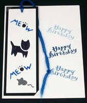 Example of stenciled bookmark