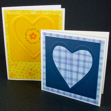 Example cards with embossing