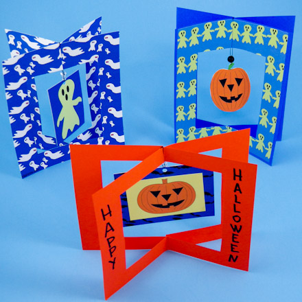 Examples of Halloween cards with danglers