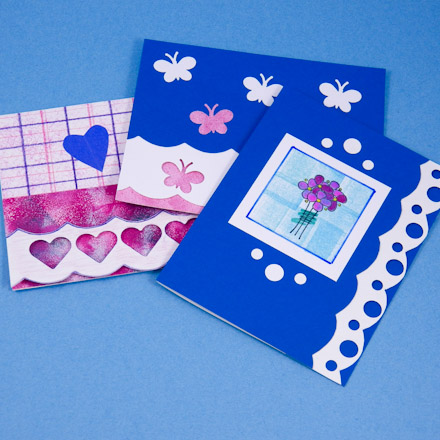 Example scalloped edge cards