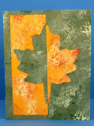 Sample leaf silhouette card
