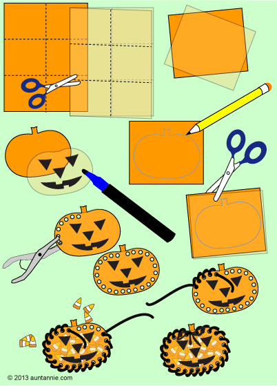 How to make sew-a-pumpkin Halloween favor