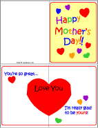 Happy Mother's Day heart pop-up card - ready to customize