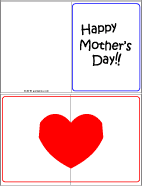 Mother's Day plain heart pop-up