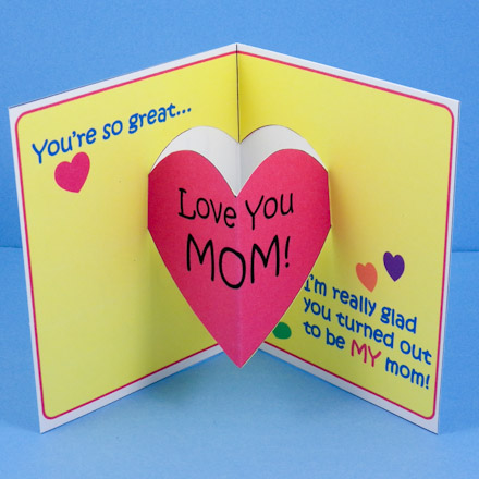 Preschool Crafts for Kids*: Mother s Day/ Valentine s Day Pop up Card