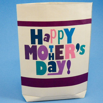 Mother's Day gift bag from colored pattern