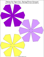 Printable pattern for Paper Iris flowers
