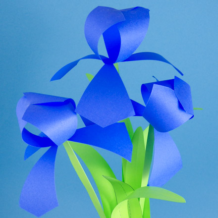 Printable patterns for paper irises