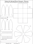 Printable pattern for Spring Flower Bouquet flowers
