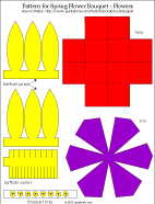 Printable pattern for Spring Flower Bouquet flowers