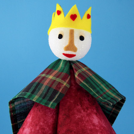 King puppet with cape
