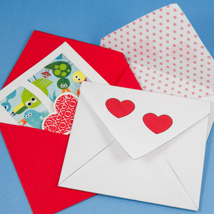 Envelopes made with printable patterns