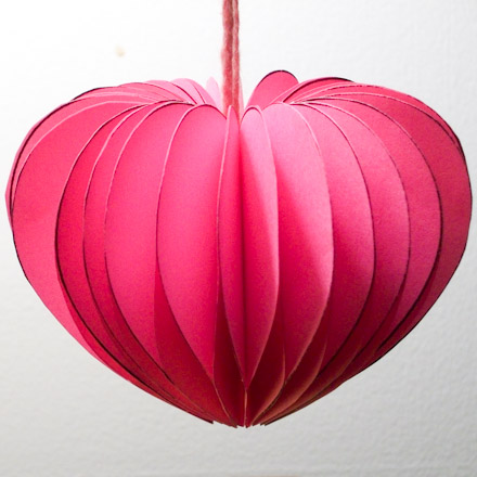 3-D Valentines to decorate homes or classrooms.